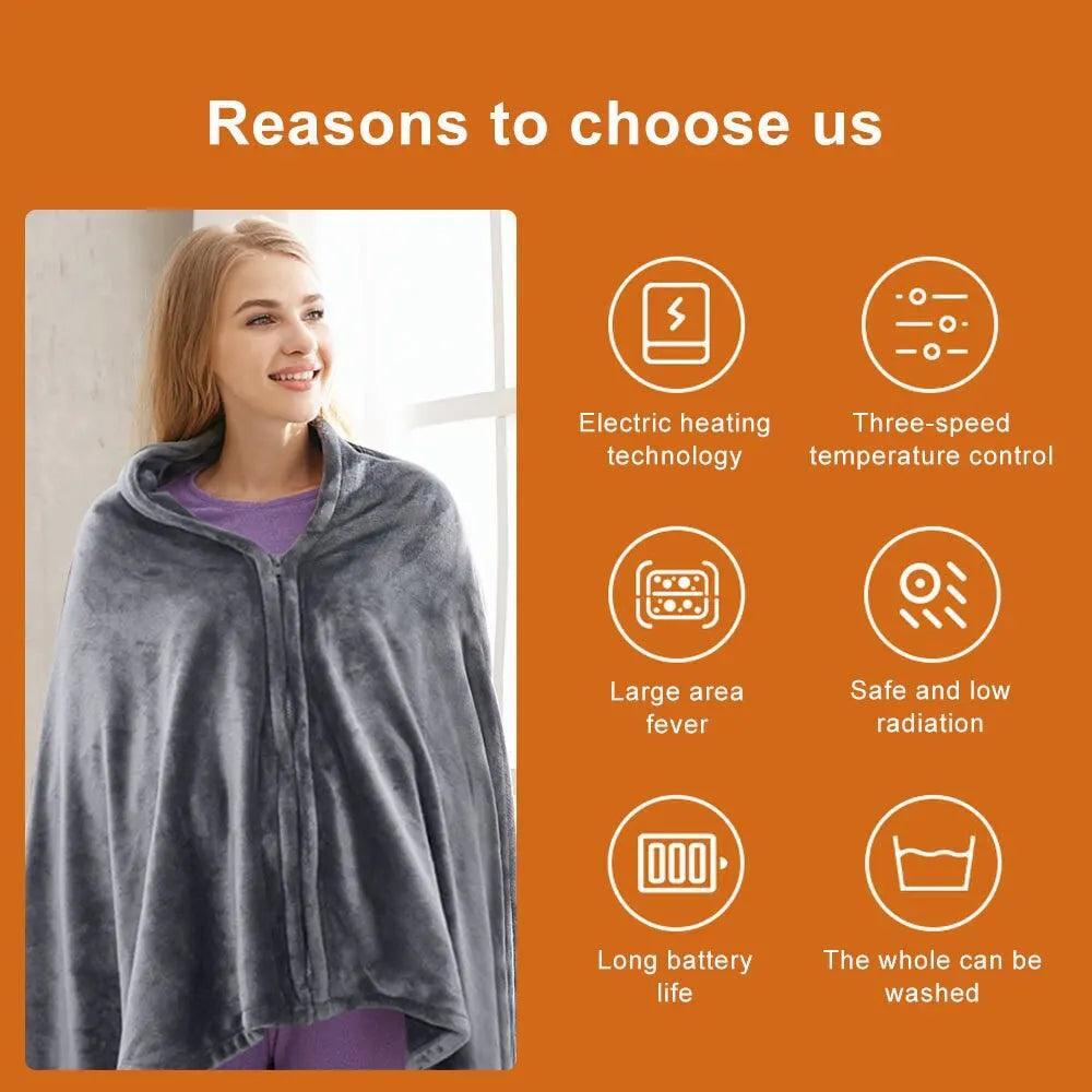 USB Heated Shawl Blanket