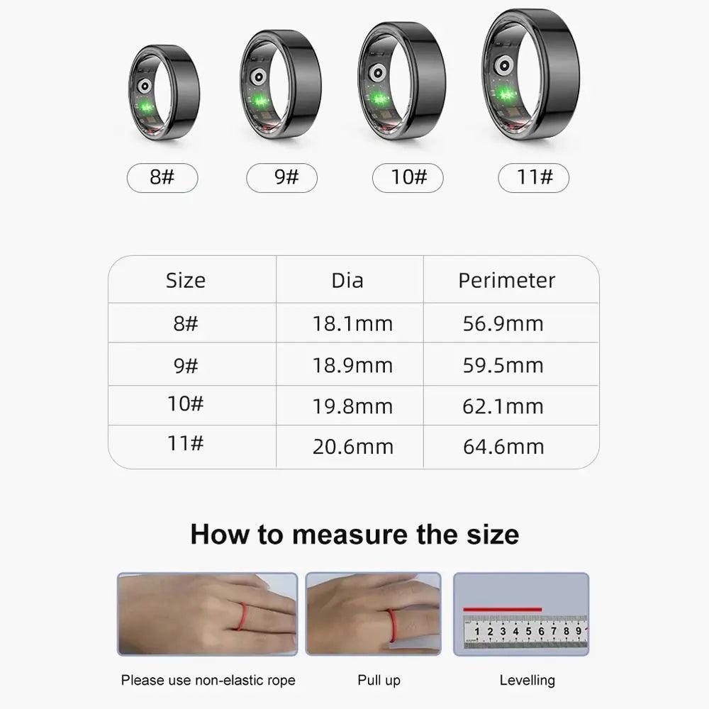 R02 Smart Ring: Titanium Steel, Health Monitoring, Waterproof, Multi-Sport Modes_Sleep Ring_SolisSleep_