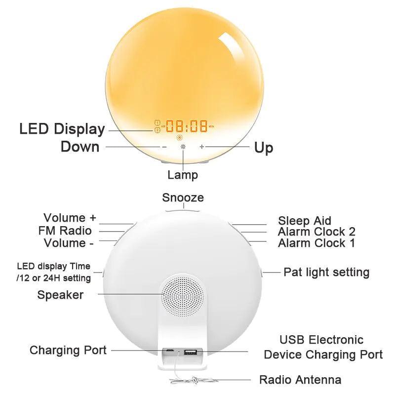 Smart Digital Sunrise Alarm Clock - Alarm Clock - SolisSleep